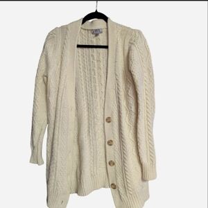 JCP Wool Blend Cable Knit Sweater Size Large